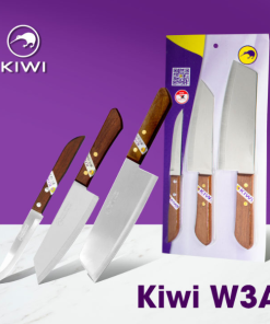 Bộ 3 dao KIWI đa năng cán gỗ - W3A