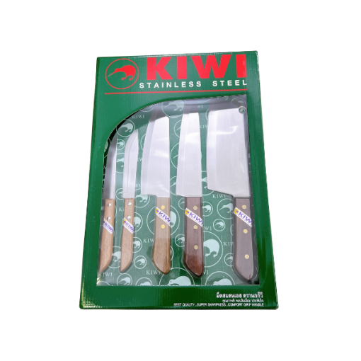 Bộ 5 dao kiwi cán gỗ tiện lợi W5W