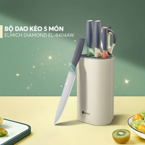 Bộ dao kéo 05 món Elmich diamond EL-8404AW