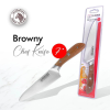 Dao Inox Zebra Browny Chef cán gỗ 7"