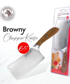 Dao Inox Zebra Browny Chopper cán gỗ 6.5"