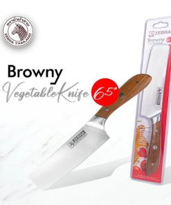 Dao Inox Zebra Browny Vegetable cán gỗ 6.5"