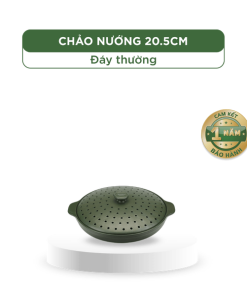 Chảo nướng dưỡng sinh 20.5 cm + nắp có lỗ