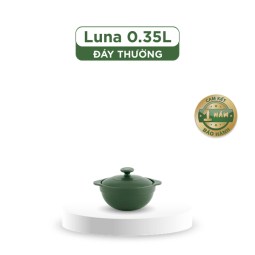 Nồi dưỡng sinh Luna 0.35L + nắp - Healthycook - Xanh Rêu