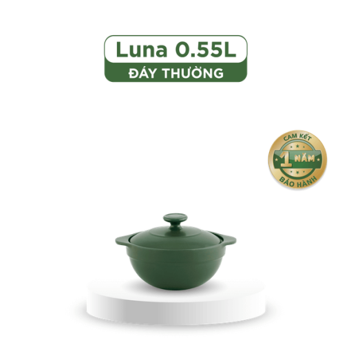 Nồi dưỡng sinh Luna 0.55L + nắp - Healthy Cook - Xanh Rêu