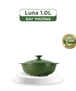 Nồi dưỡng sinh Luna 1.0 L + nắp (CK) - HealthyCook - Xanh Rêu