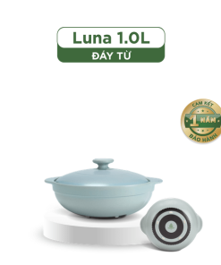 Nồi dưỡng sinh Luna (Nồi cạn) 1.0 L + nắp (CK) (bếp từ) - Màu Xám 2