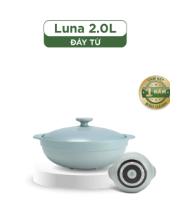 Nồi dưỡng sinh Luna (Nồi cạn) 2.0 L + nắp (CK) (bếp từ) - Màu Xám 2