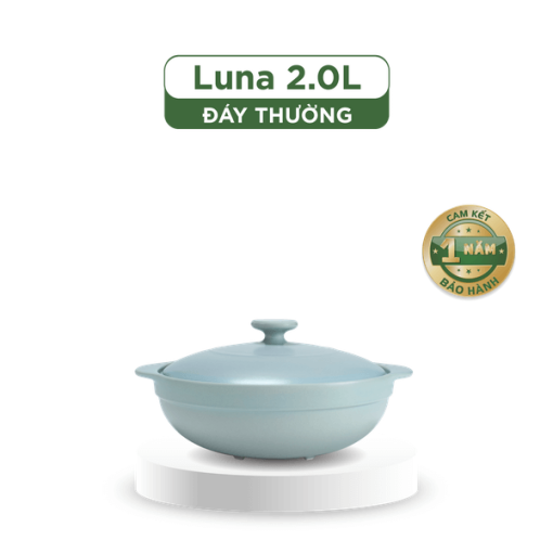 Nồi dưỡng sinh Luna (Nồi cạn) 2.0 L + nắp (CK) - Màu Xám 2