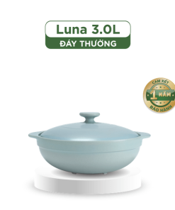 Nồi dưỡng sinh Luna (Nồi cạn) 3.0 L + nắp (CK) - Màu Xám 2