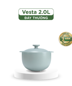 Nồi dưỡng sinh Vesta 2.0 L + nắp (CK) - Healthy Cook - Màu Xám 2