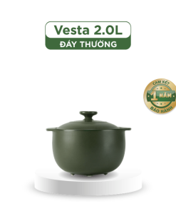 Nồi dưỡng sinh Vesta 2.0 L + nắp (CK) - Healthy Cook - Xanh Rêu