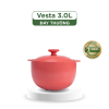 Nồi dưỡng sinh Vesta 3.0 L + nắp (CK) - Healthy Cook - Màu Đỏ 2