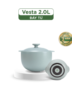 Nồi dưỡng sinh Vesta (Nồi tròn cao) 2.0 L + nắp (CK) (bếp từ) - Màu Xám 2