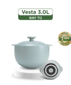 Nồi dưỡng sinh Vesta (Nồi tròn cao) 3.0 L + nắp (CK) (bếp từ) - Màu Xám 2