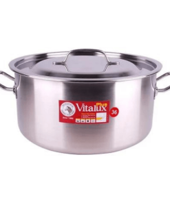 Nồi hầm Inox Vitalux 3 đáy nắp Inox 36x18cm - 171317