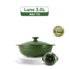 Nồi Sứ Dưỡng Sinh Healthy Cook Luna 3.0 L - bếp từ - Xanh Rêu