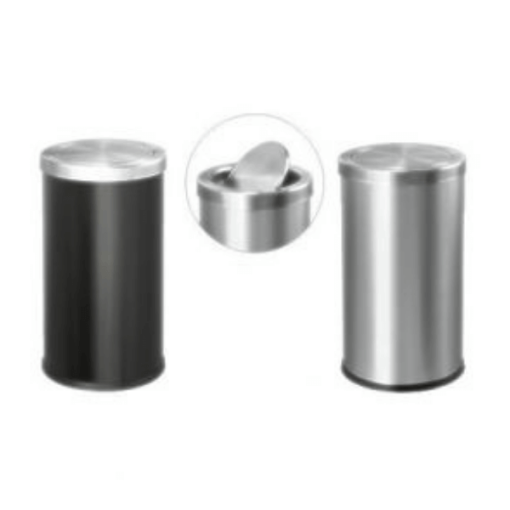 THÙNG RÁC INOX TRÒN NẮP LẬT