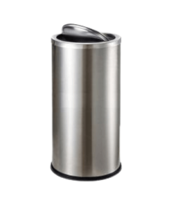 THÙNG RÁC INOX TRÒN NẮP LẬT A35-O