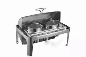 Nồi Hâm Soup Buffet Chữ Nhật 2 Ngăn Nắp Dính Inox DCNH (2)