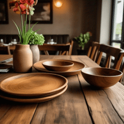 Bát đĩa gỗ nhà hàng 800x800