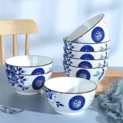 bộ bát đĩa ăn cơm Bát Tràng tại Dụng cụ nhà hàng Mekoong