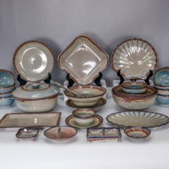 Bộ bát đĩa Bát Tràng men Hỏa Biến Là Gì?