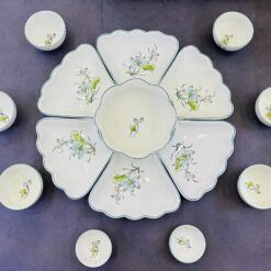 Bộ Bát Đĩa Bát Tràng Men Kem DCNH (1)