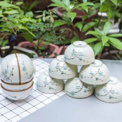 Các Loại Bộ bát đĩa Bát Tràng men kem Phổ Biến