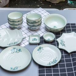 Bộ Bát Đĩa Bát Tràng Men Kem DCNH (4)