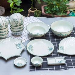 Bộ Bát Đĩa Bát Tràng Men Kem DCNH (5)