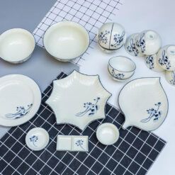 Bảng Giá Các Loại Bộ bát đĩa Bát Tràng men kem