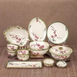 Cách Sắp Xếp Bộ bát đĩa Bát Tràng men khử Hiệu Quả