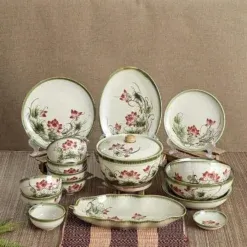 Các Loại Bộ bát đĩa Bát Tràng men khử Phổ Biến