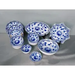 Bộ Bát Đĩa Bát Tràng Men Lam DCNH (3)