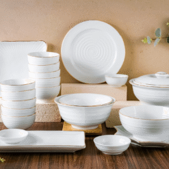 Bộ Bát Đĩa Bát Tràng Men Trắng DCNH (2)