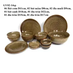 Lựa Chọn Bộ bát đĩa Bát Tràng men xanh rêu Theo Phong Cách Nhà Hàng