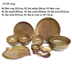 Bộ Bát Đĩa Bát Tràng Men Xanh Rêu DCNH (6)