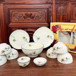 Dụng cụ nhà hàng Mekoong: Chuyên Cung Cấp Bộ bát đĩa Bát Tràng quà tặng Chất Lượng Cao