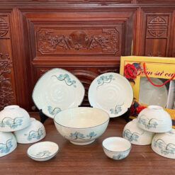 Các Loại Bộ bát đĩa Bát Tràng quà tặng Phổ Biến