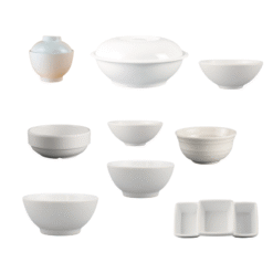Bộ bát đĩa melamine Trắng