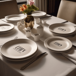 Bộ Bát Đĩa Bát Tràng In Logo