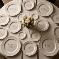 Bộ Bát Đĩa Bát Tràng In Logo: Nâng Tầm Thương Hiệu Nhà Hàng Việt