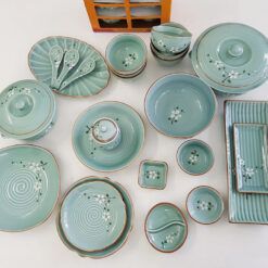 bát đĩa Bát Tràng men ngọc DCNH (1)