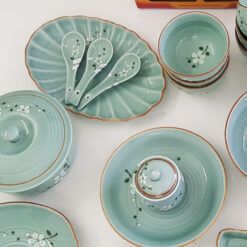 bát đĩa Bát Tràng men ngọc DCNH (3)