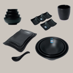 Bộ Bát Đĩa Nhám Màu Đen Melamine Fataco Là Gì?