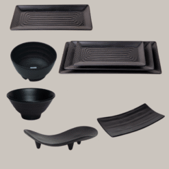 Cách Sắp Xếp Bộ Bát Đĩa Nhám Màu Đen Melamine Fataco Hiệu Quả