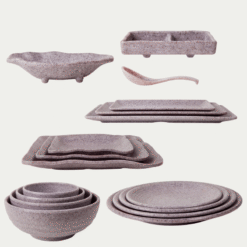 Lựa Chọn Bộ Bát Đĩa Nhám Màu Môn Melamine Fataco Theo Phong Cách Nhà Hàng