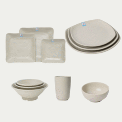 Các Loại Bộ Bát Đĩa Nhám Màu Nâu Melamine Fataco