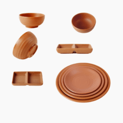 Dụng cụ nhà hàng Mekoong: Chuyên Cung Cấp Bộ Bát Đĩa Nhám Màu Ngói Melamine Fataco Chất Lượng Cao